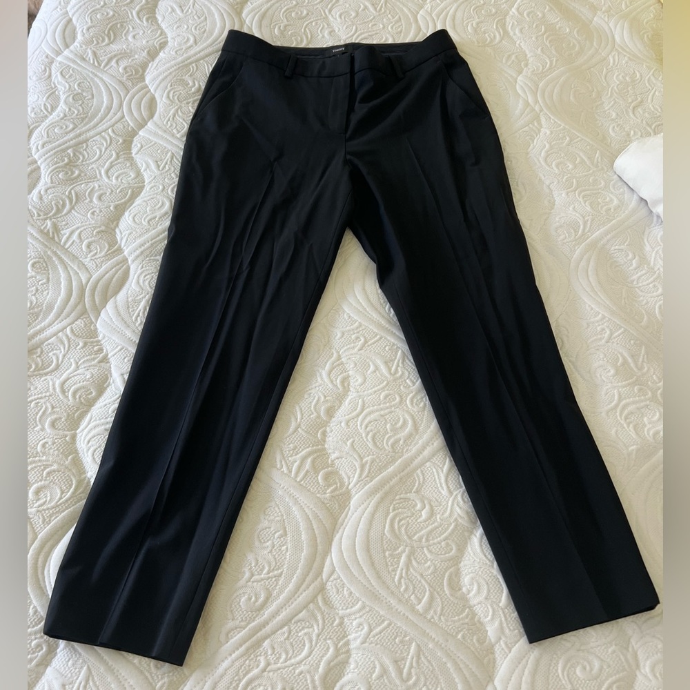 Theory black trousers